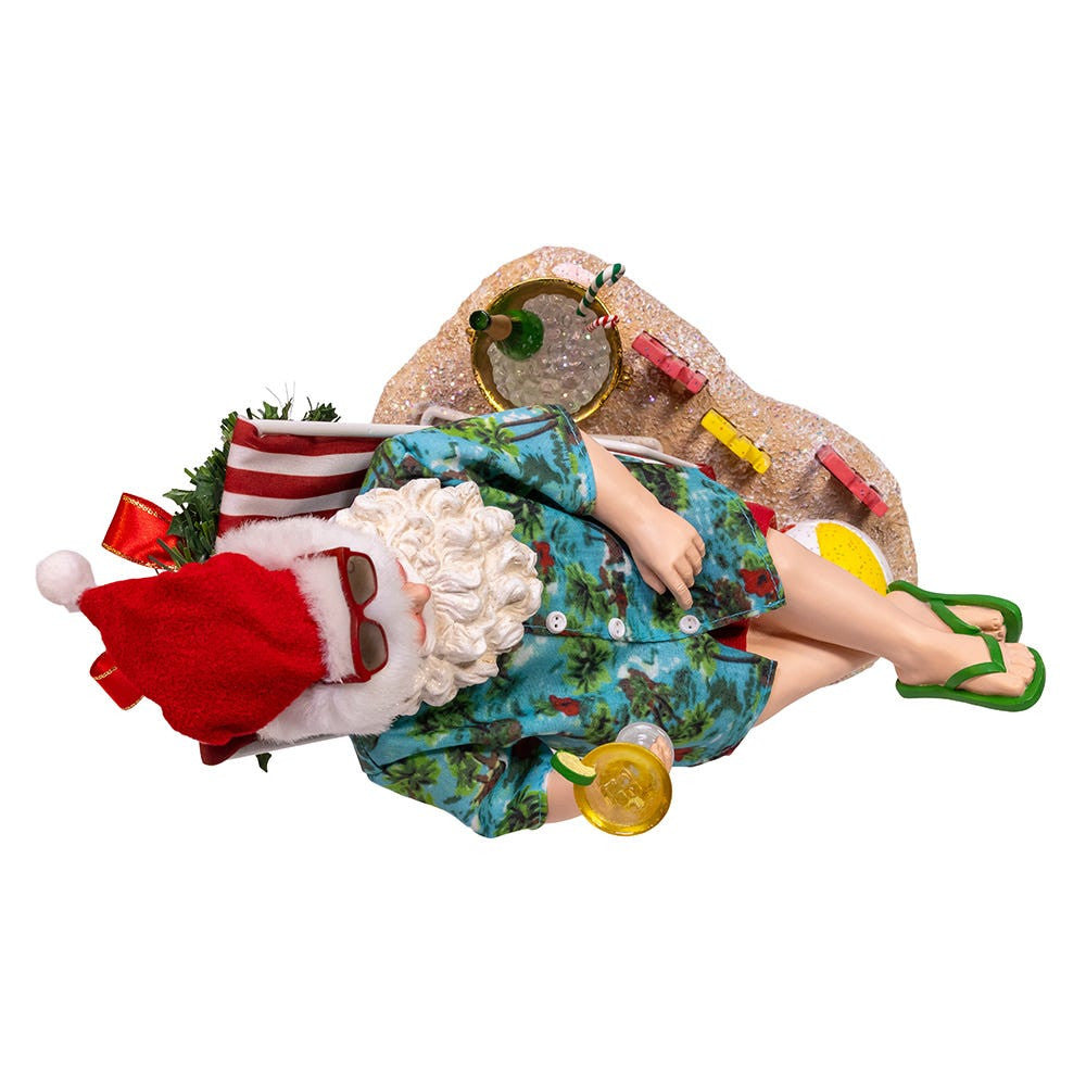 8.5“ Fabriché™ Santa Sitting On Beach Chair