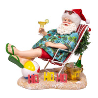 8.5“ Fabriché™ Santa Sitting On Beach Chair