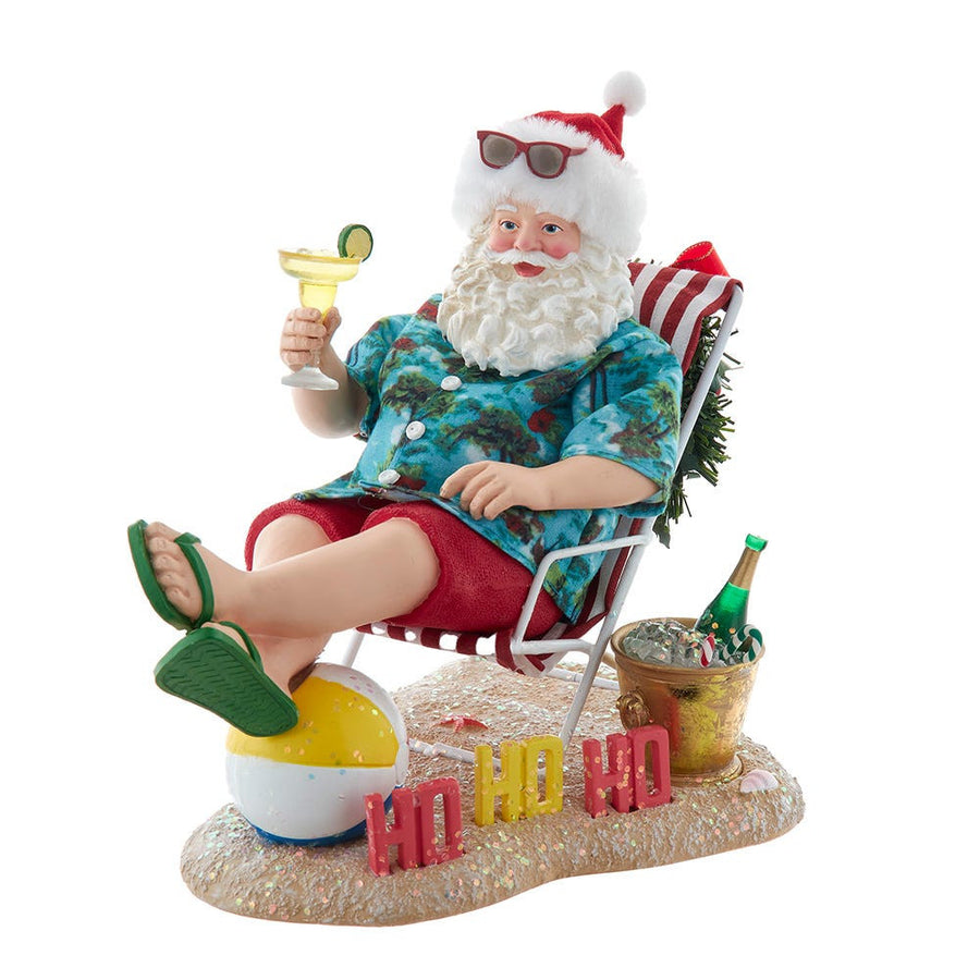 8.5“ Fabriché™ Santa Sitting On Beach Chair