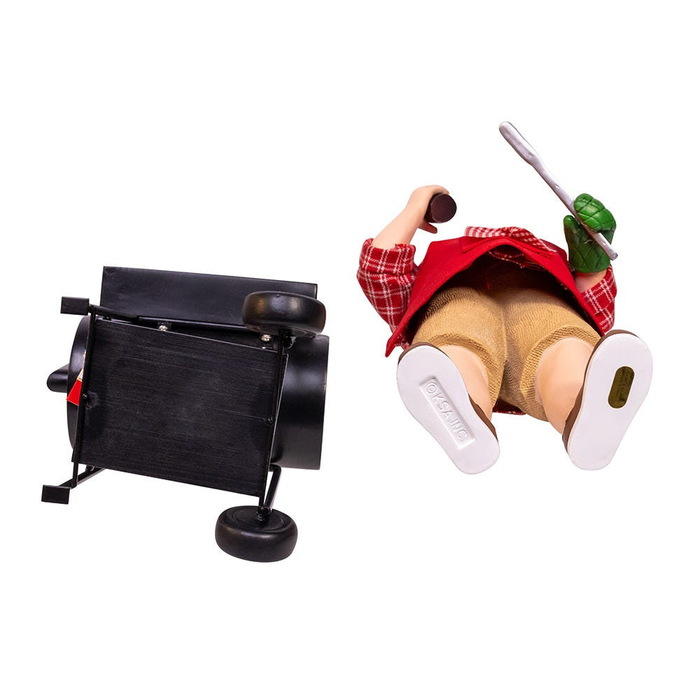 10.75“ Fabriché™ Santa With Barbecue Grill