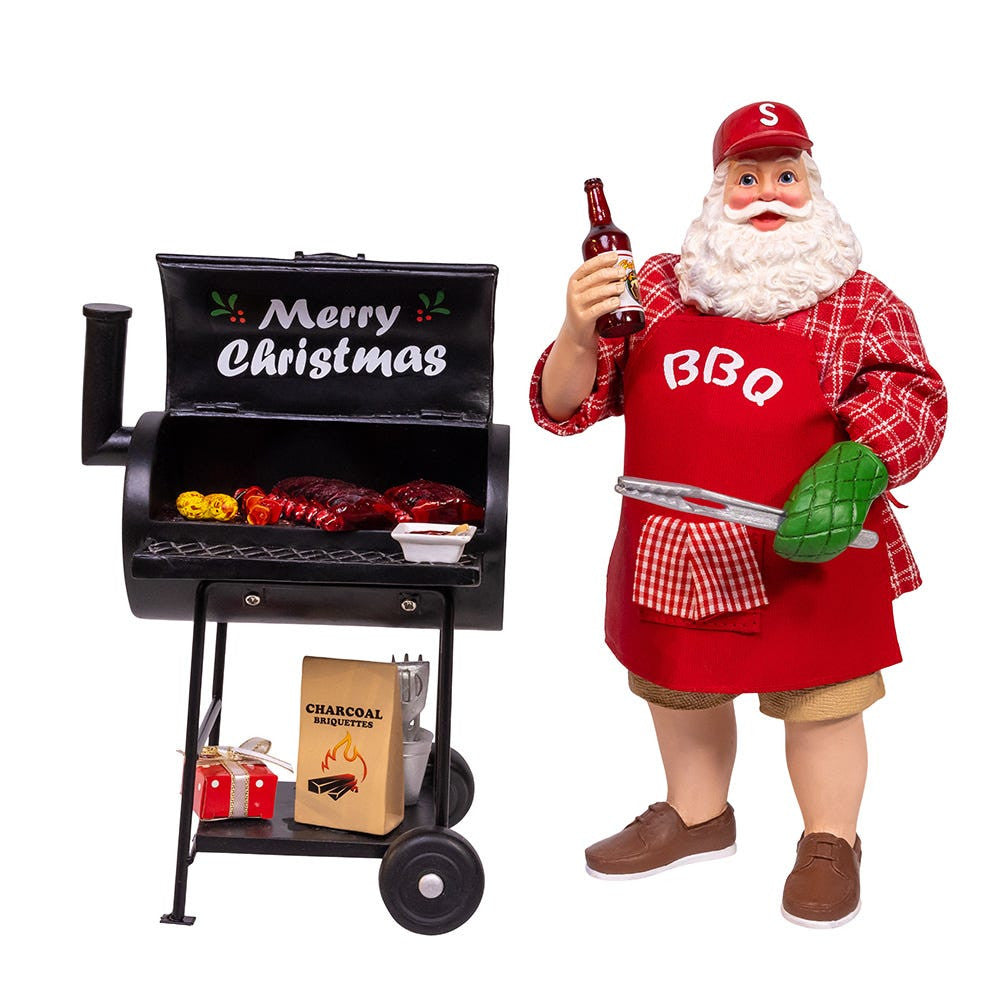 10.75“ Fabriché™ Santa With Barbecue Grill