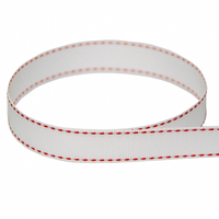 Saddle Stitch GG 5/8'' WHITE AND RED 50 YARDS