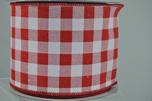 RIBBON COUNTRY CHECKS 4X10YDS RED