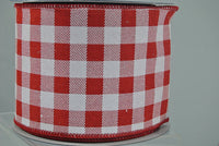 RIBBON COUNTRY CHECKS 4X10YDS RED