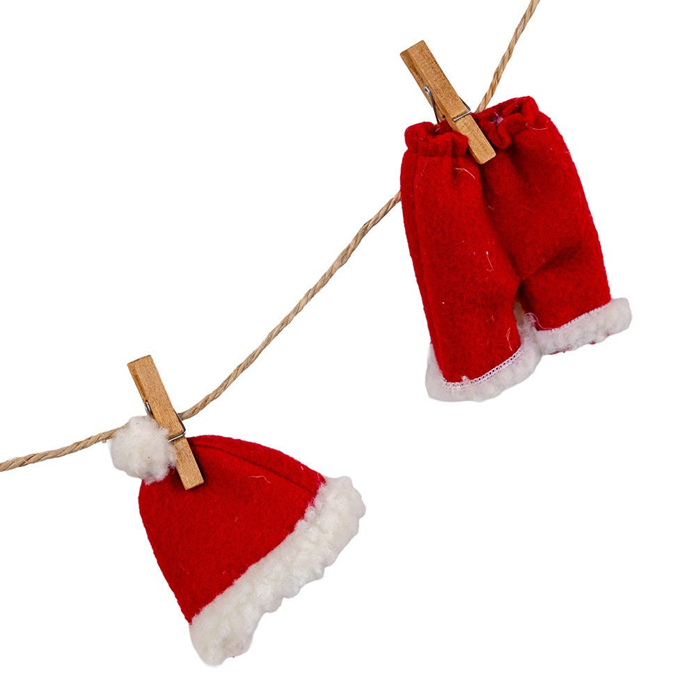 Cloth Santa Suit Novelty Garland
