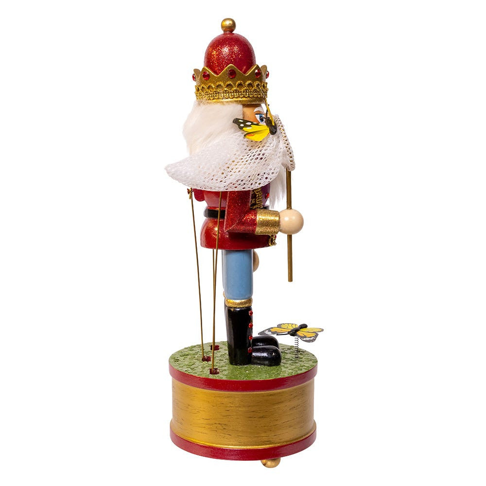 12" Wind-Up Musical Butterfly Catcher Nutcracker