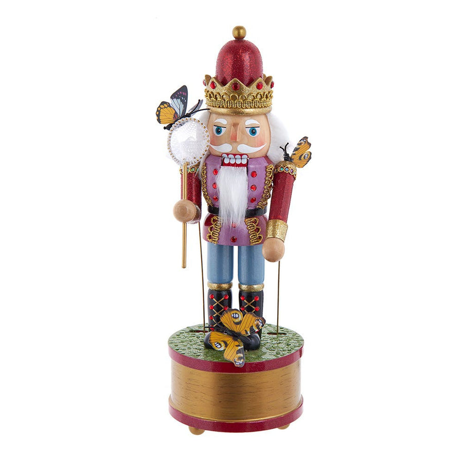 12" Wind-Up Musical Butterfly Catcher Nutcracker