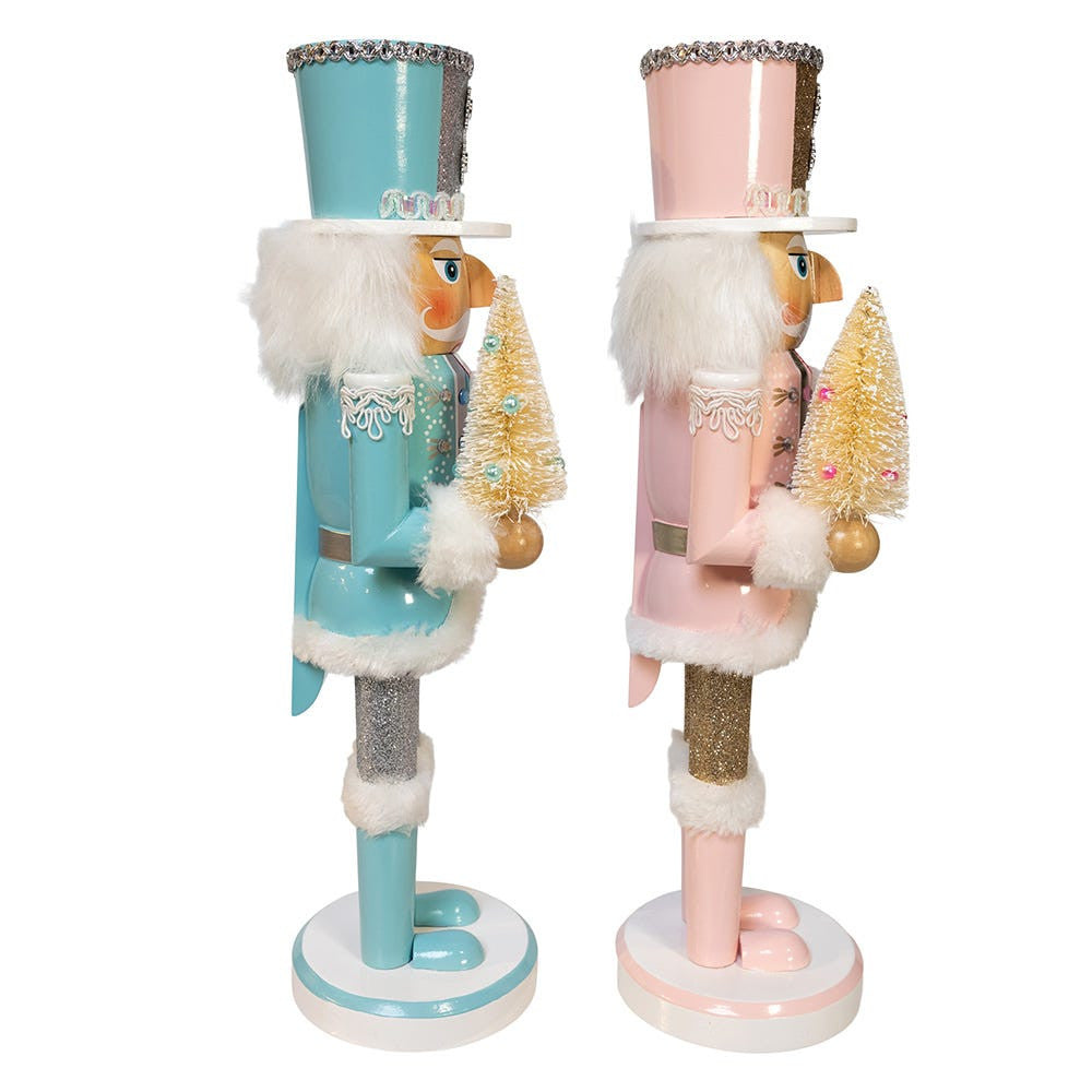 14“ Pink & Blue Soldier Nutcrackers
