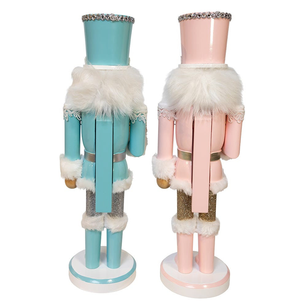14“ Pink & Blue Soldier Nutcrackers