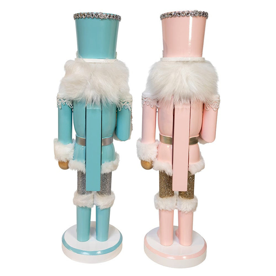 14“ Pink & Blue Soldier Nutcrackers