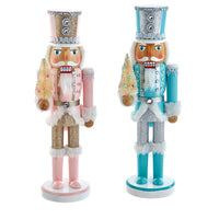 14“ Pink & Blue Soldier Nutcrackers