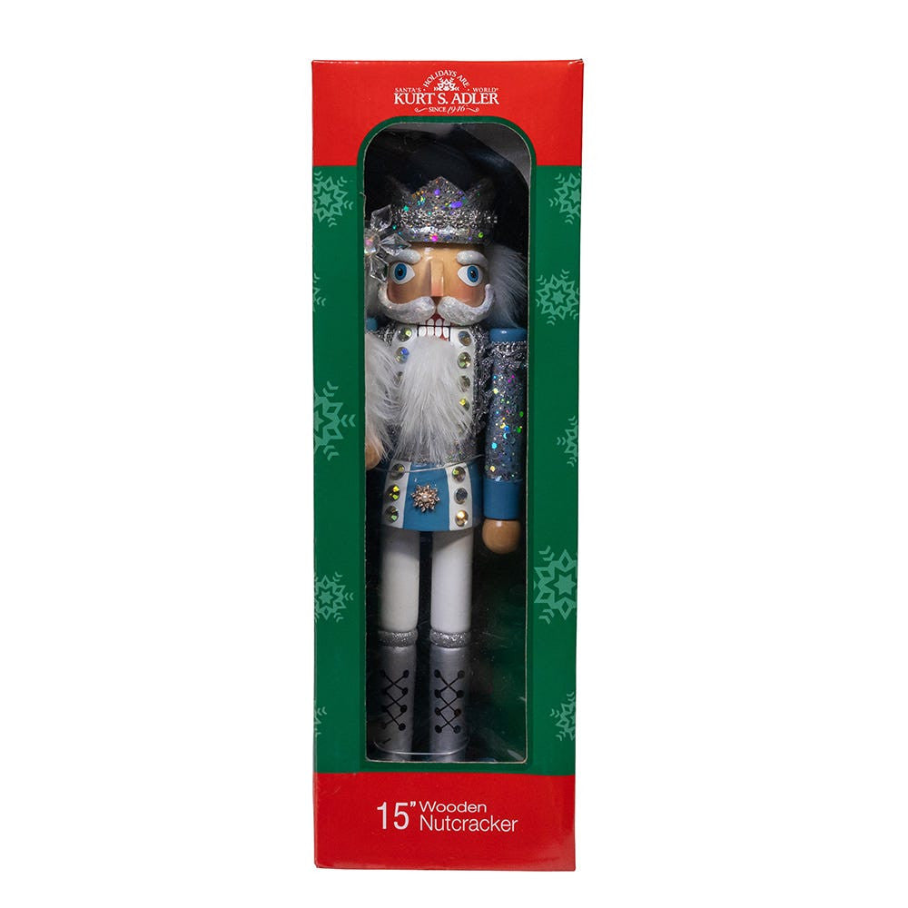 15“ Blue & Platinum Nutcracker