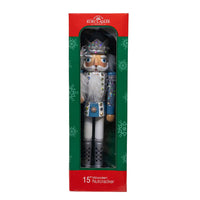15“ Blue & Platinum Nutcracker