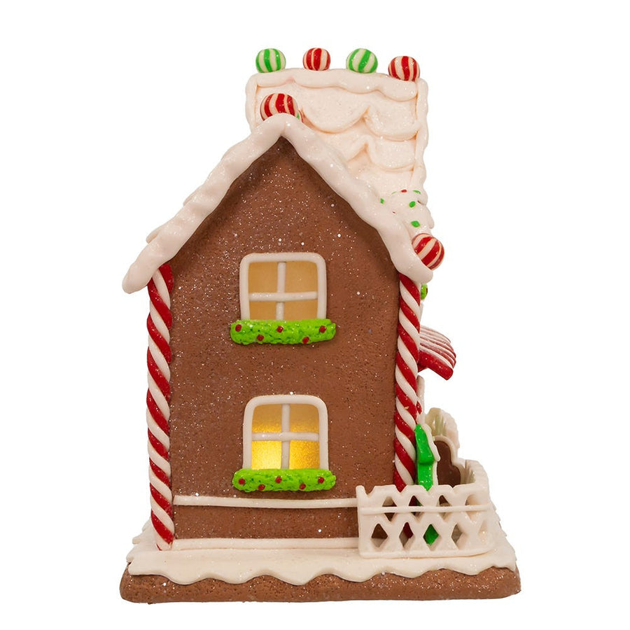9" Battery Operated Light Up Two Floor Gingerbread House