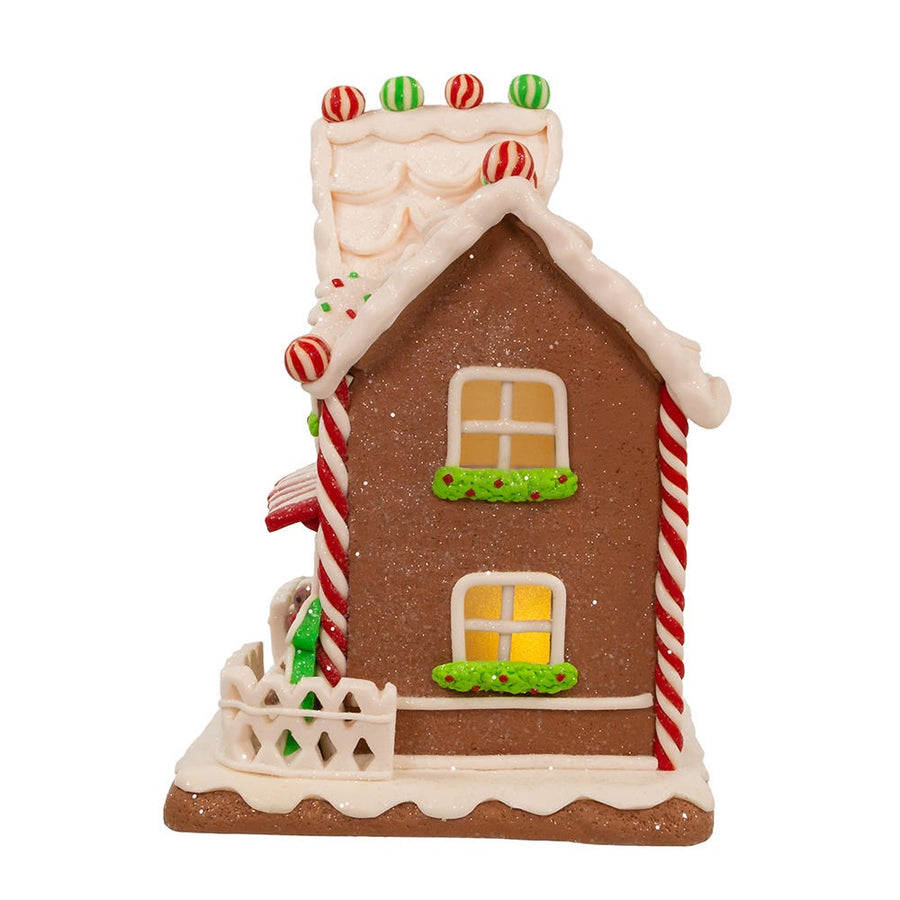 9" Battery Operated Light Up Two Floor Gingerbread House
