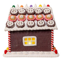 9.5“ Battery Operated LED Gingerbread Cookie House