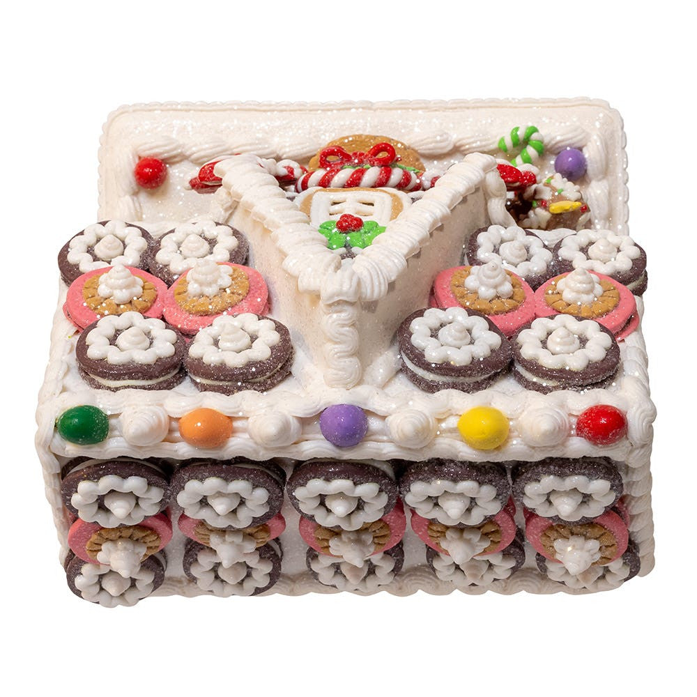 9.5“ Battery Operated LED Gingerbread Cookie House