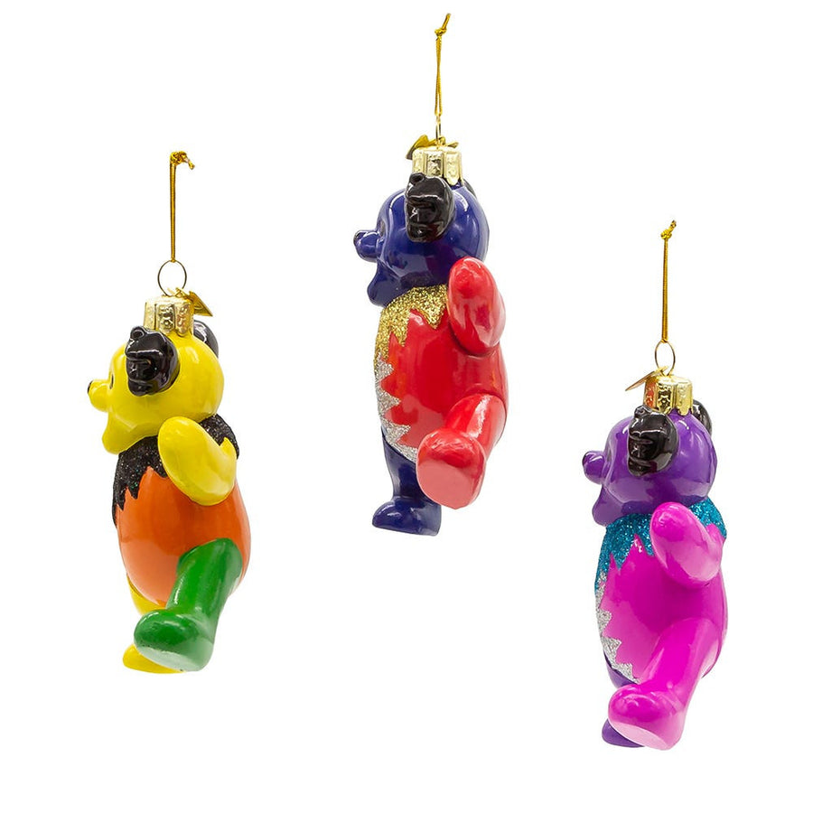 Noble Gems™ Glass Grateful Dead™ Bear Ornaments