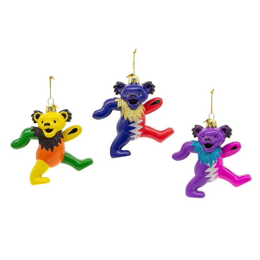 Noble Gems™ Glass Grateful Dead™ Bear Ornaments
