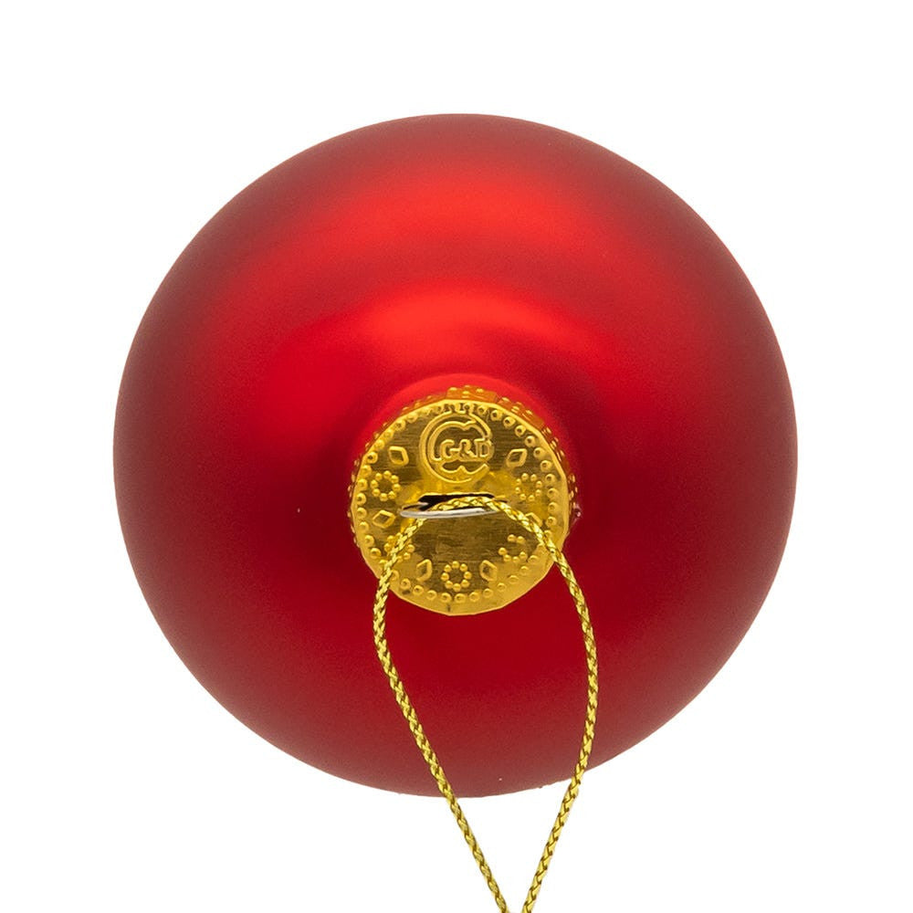 65MM Glass Matte Red Ball Ornaments