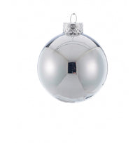 65MM Glass Shiny Silver Ball Ornaments