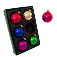 65MM Glass Shiny Multicolored Ball Ornaments
