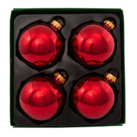 80MM Glass Shiny Red Ball Ornaments