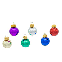 25MM Miniature Multicolored Shiny Glass Ball Ornaments