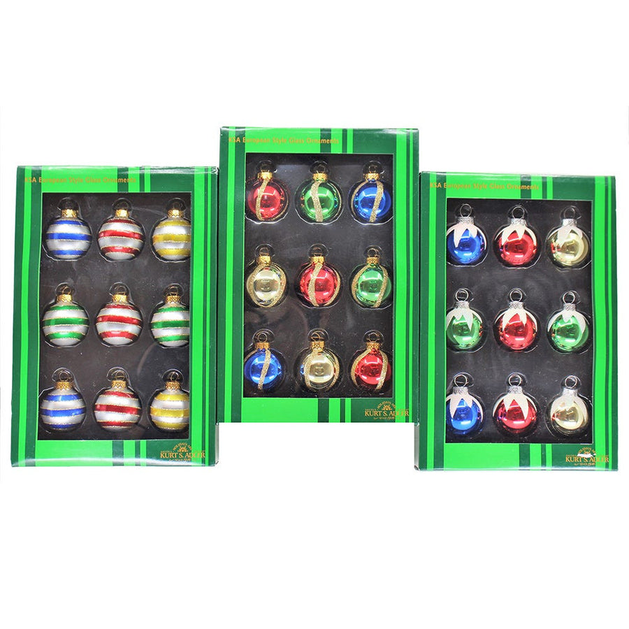 35MM Miniature Decorated Glass Ball Ornaments
