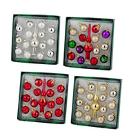 35MM Miniature Glass Ball Ornaments & Treetop