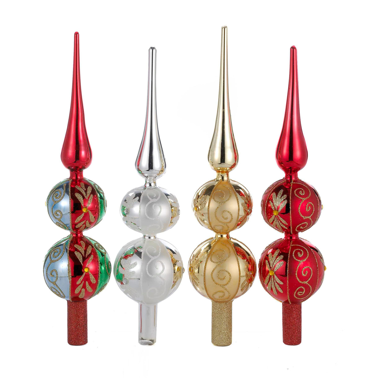 13“ Un-Lit Glass Finial Treetops