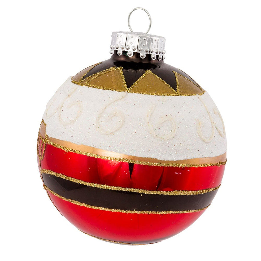80MM Glass Nutcracker Design Ball Ornaments