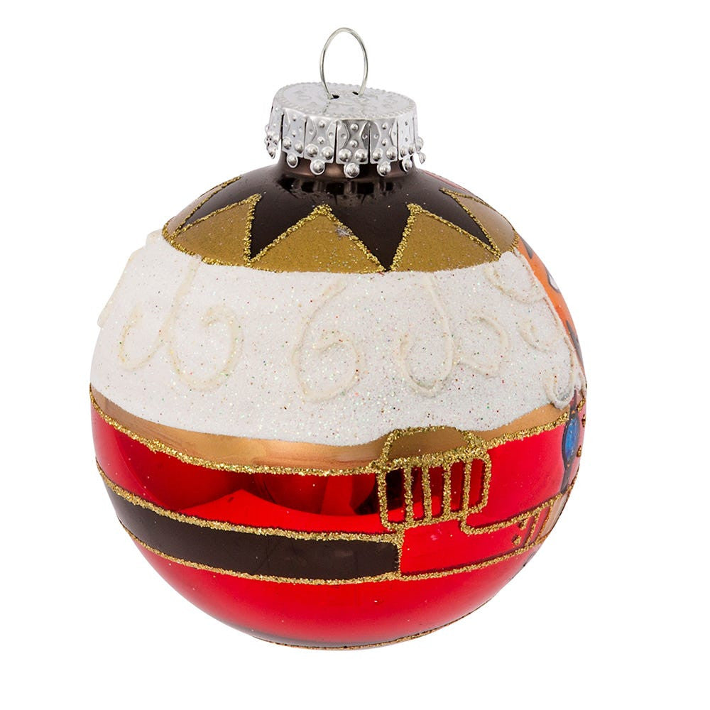 80MM Glass Nutcracker Design Ball Ornaments