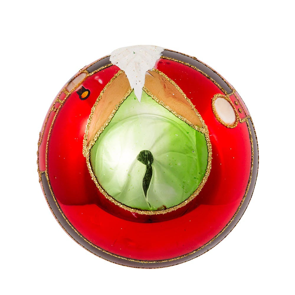 80MM Glass Nutcracker Design Ball Ornaments