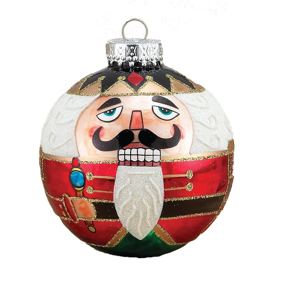 80MM Glass Nutcracker Design Ball Ornaments