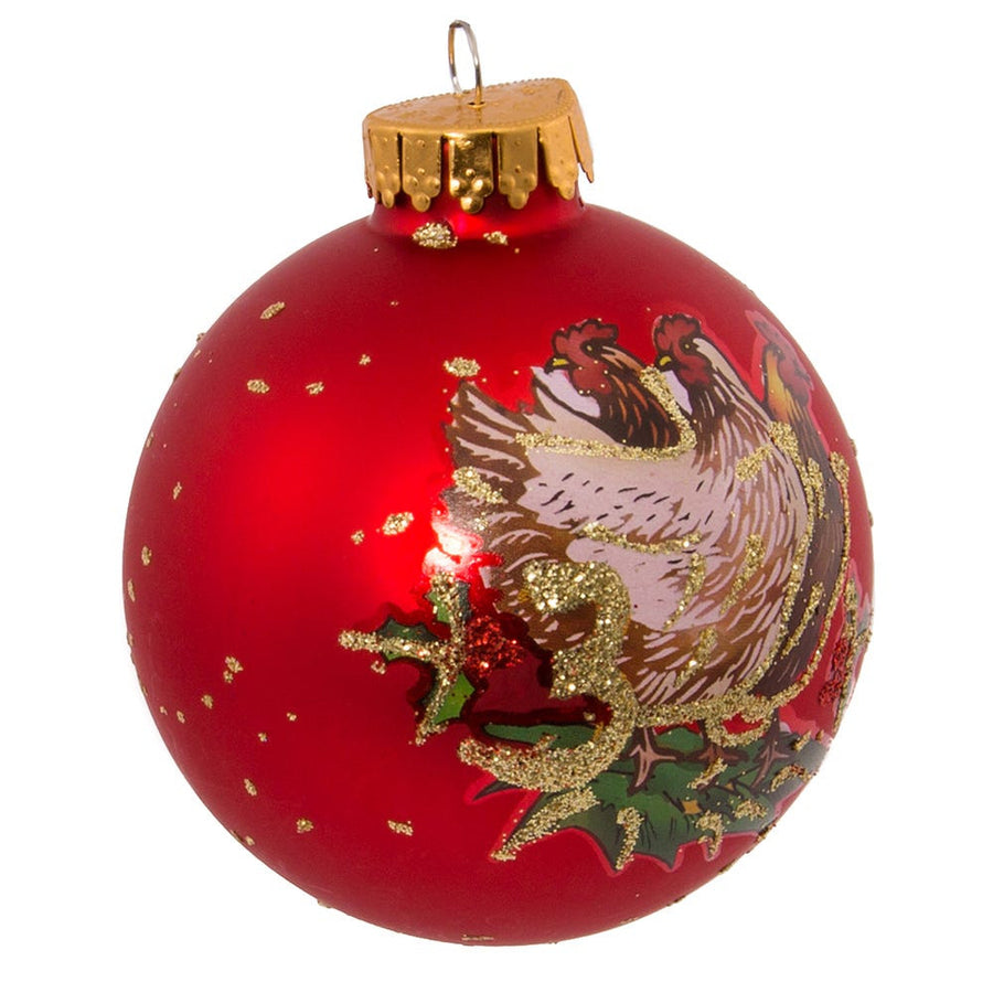 65MM Glass 12 Days Of Christmas Ball Ornaments