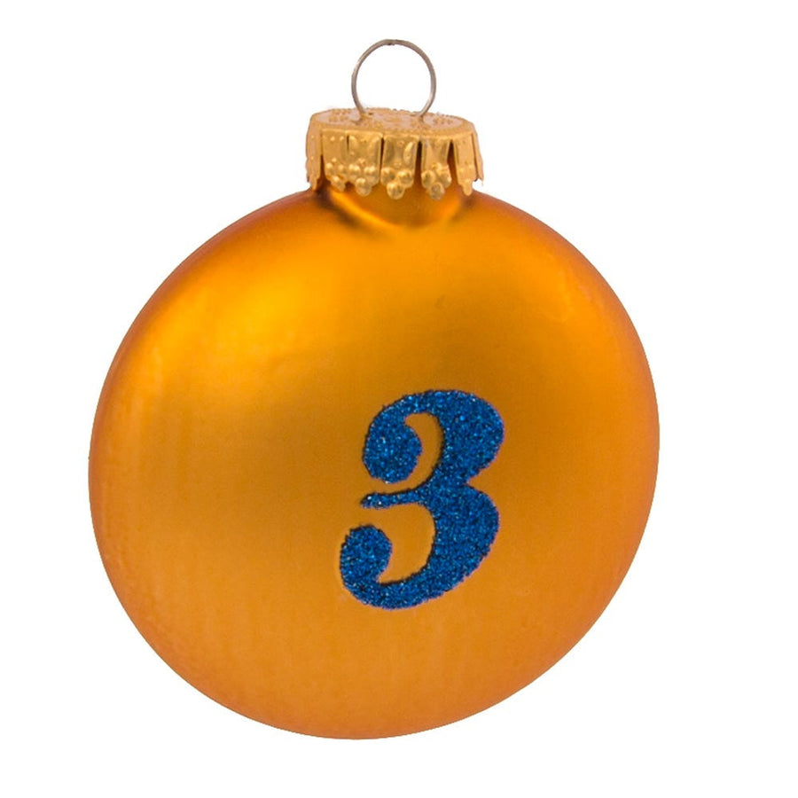 65MM Glass 12 Days Of Christmas Glass Ball Ornaments