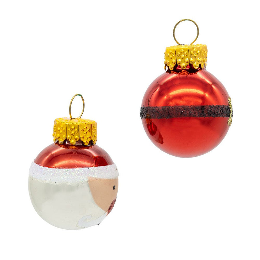 25MM Miniature Santa and Buckle Glass Ball Ornaments