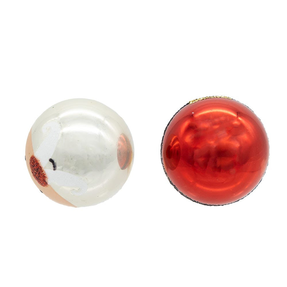 25MM Miniature Santa and Buckle Glass Ball Ornaments