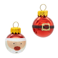 25MM Miniature Santa and Buckle Glass Ball Ornaments