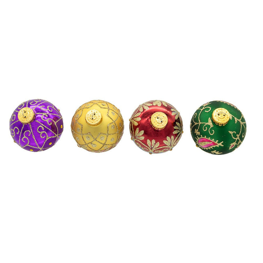 65MM Glass Imperial Design Ball Ornaments