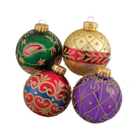 65MM Glass Imperial Design Ball Ornaments