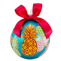 80MM Glass Pineapple Pattern Ball Ornaments