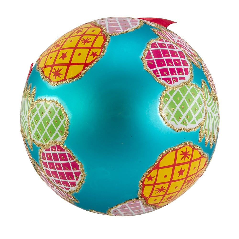 80MM Glass Pineapple Pattern Ball Ornaments