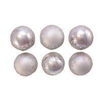 80MM Glass Silver Glitter and Sequins Ball Ornaments