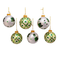 80MM Glass Irish Design Ball Ornaments