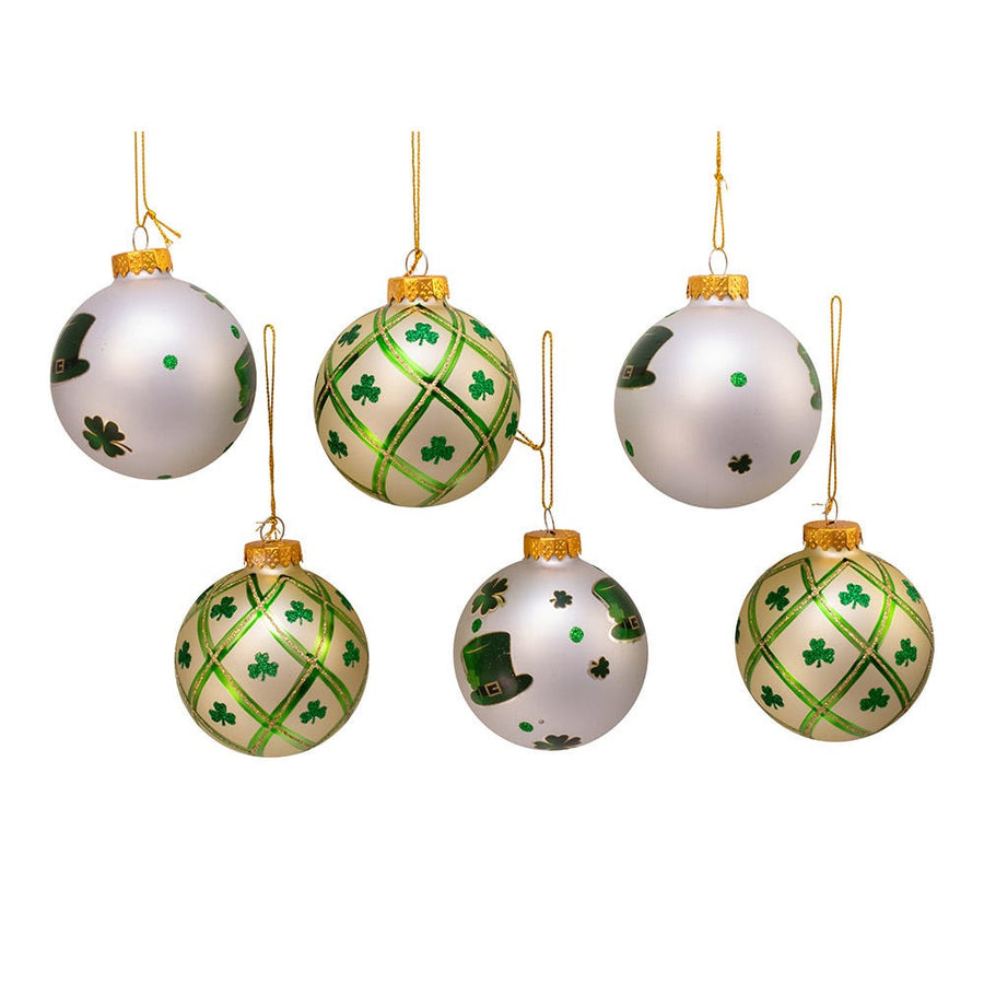 80MM Glass Irish Design Ball Ornaments