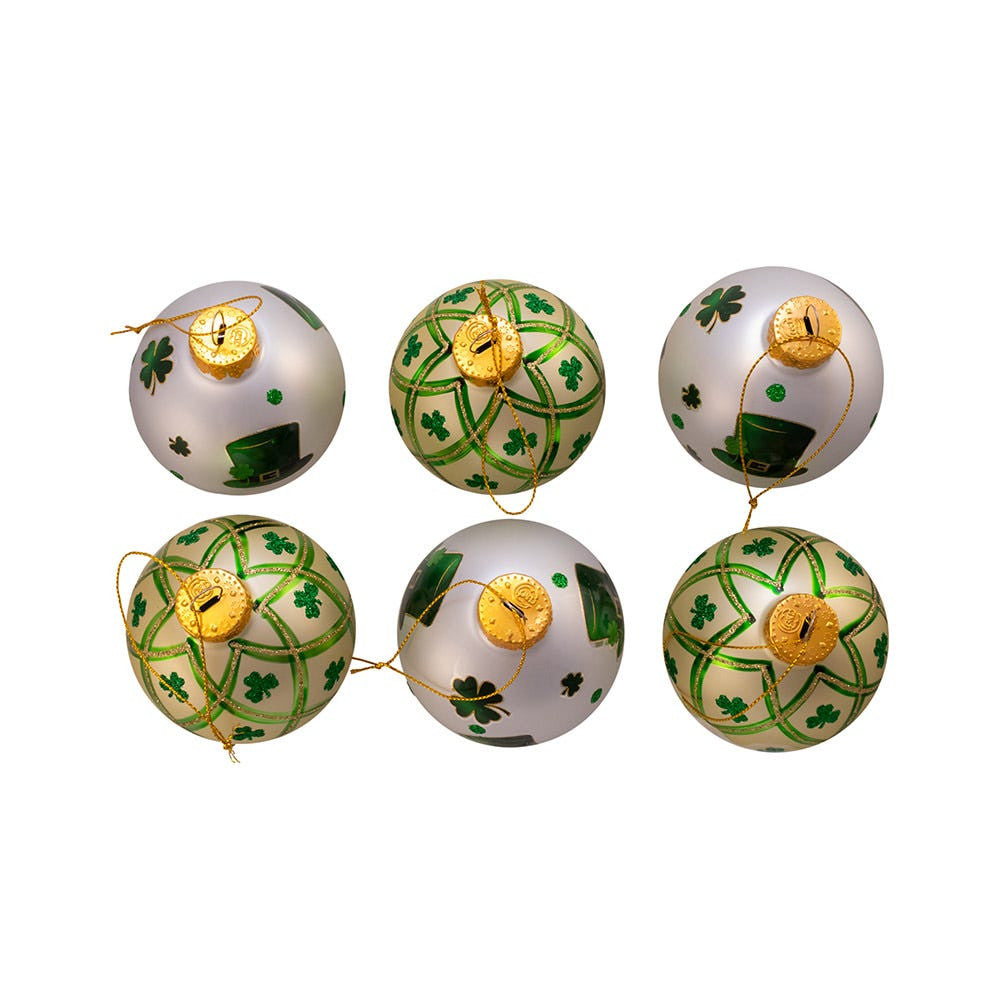 80MM Glass Irish Design Ball Ornaments