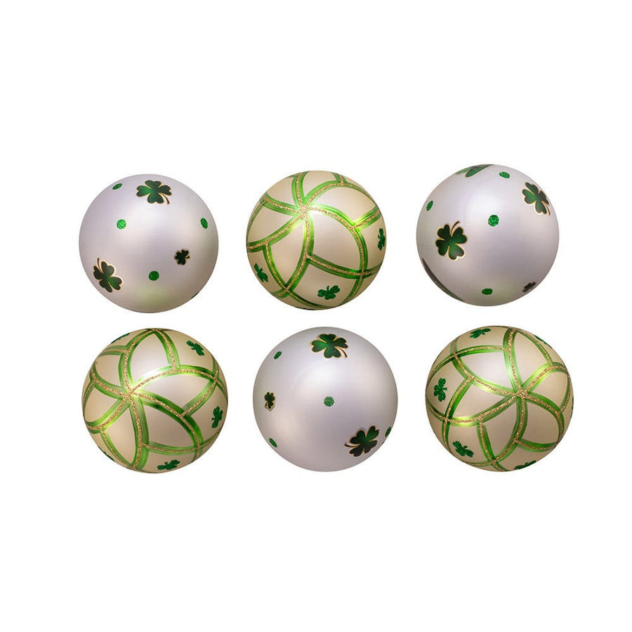 80MM Glass Irish Design Ball Ornaments