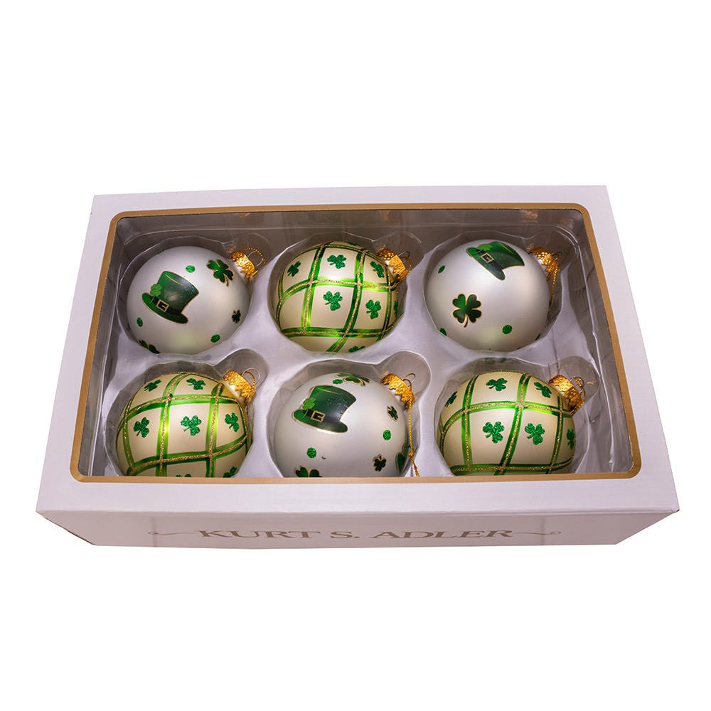 80MM Glass Irish Design Ball Ornaments